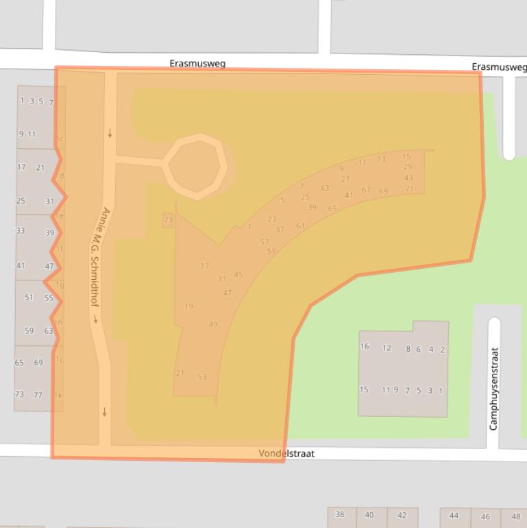 Kaart van postcodegebied 9602BV.