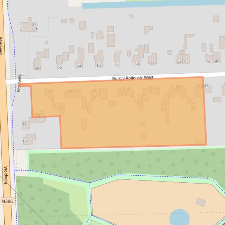 Kaart van postcodegebied 9602CS.