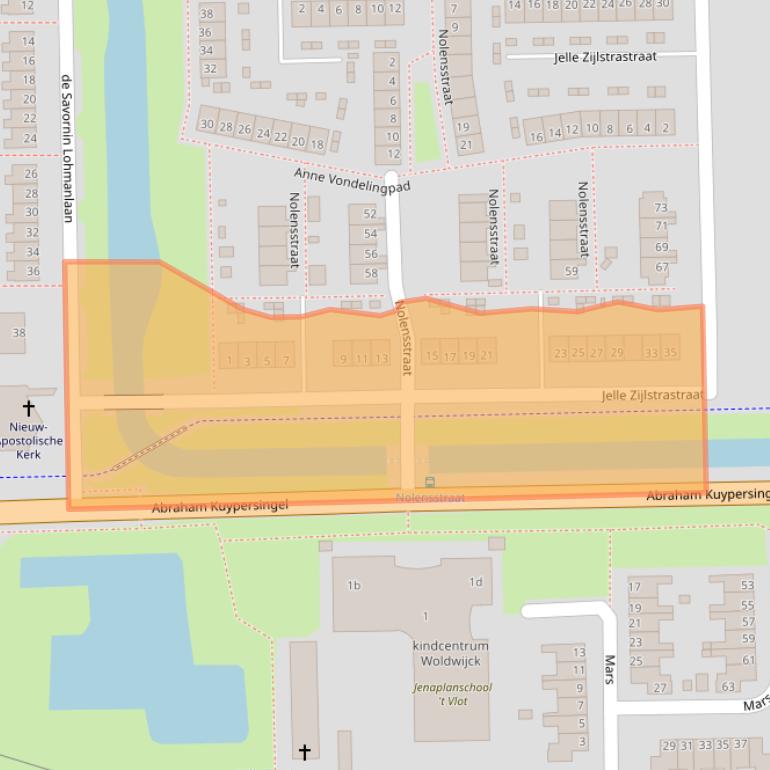 Kaart van postcodegebied 9602DW.