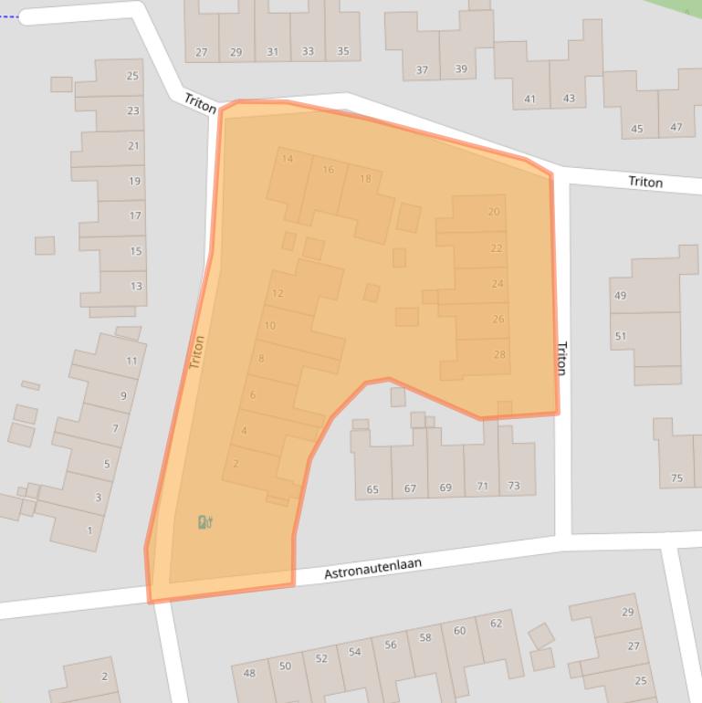 Kaart van postcodegebied 9602EK.