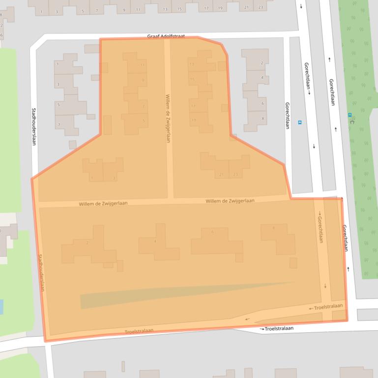 Kaart van postcodegebied 9602GE.