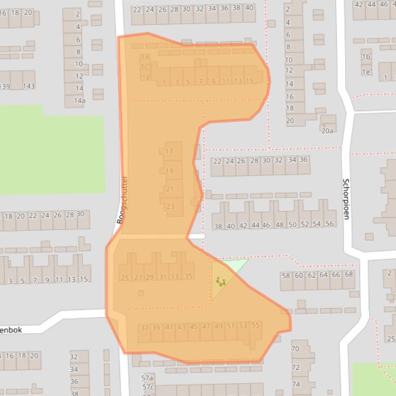 Kaart van postcodegebied 9602MC.