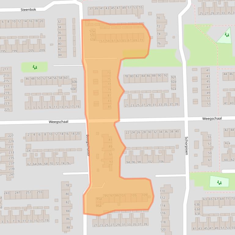 Kaart van postcodegebied 9602MD.