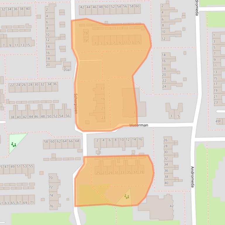 Kaart van postcodegebied 9602MH.
