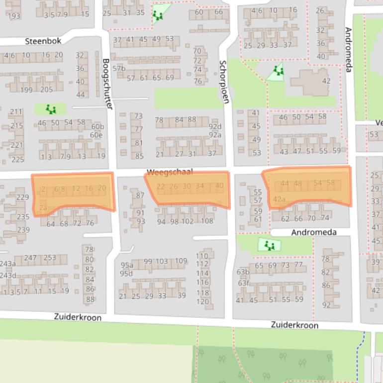 Kaart van postcodegebied 9602MP.