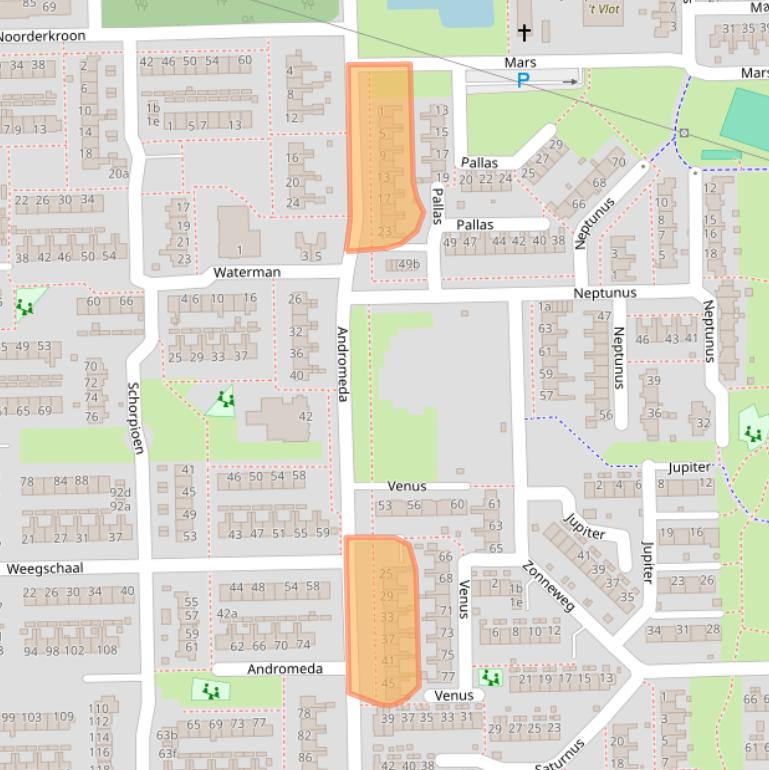 Kaart van postcodegebied 9602MR.