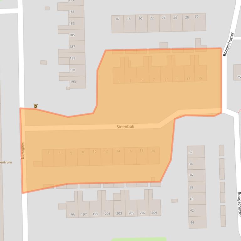 Kaart van postcodegebied 9602MV.