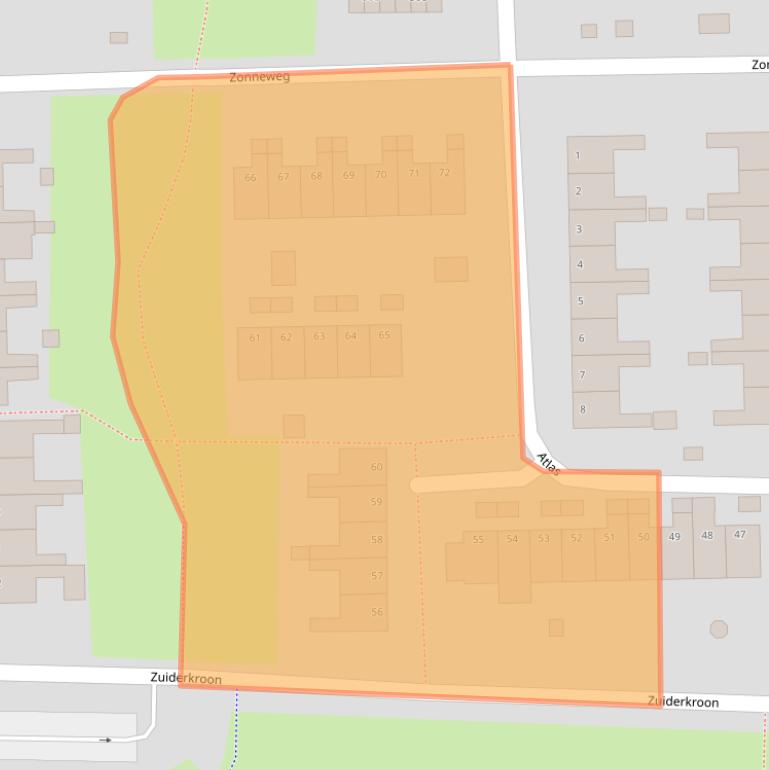 Kaart van postcodegebied 9602NC.