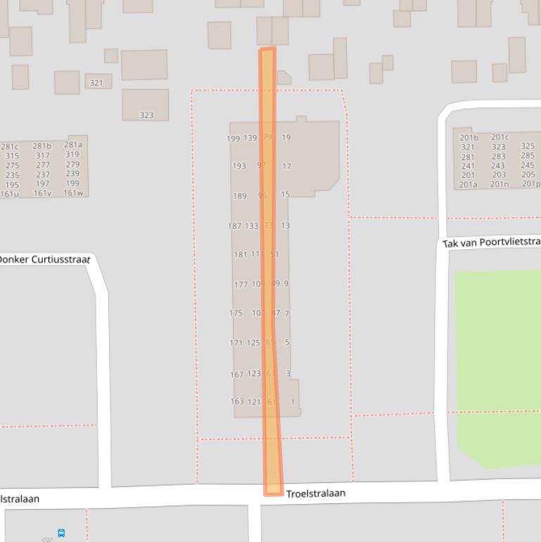 Kaart van postcodegebied 9602PB.