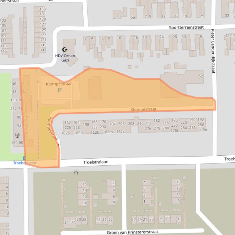 Kaart van postcodegebied 9602RA.