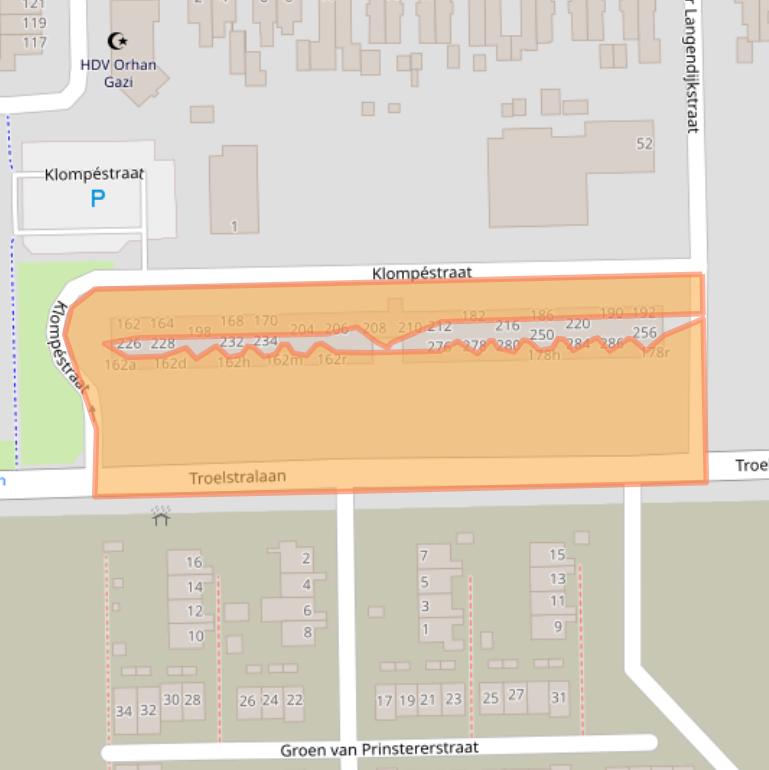 Kaart van postcodegebied 9602RE.