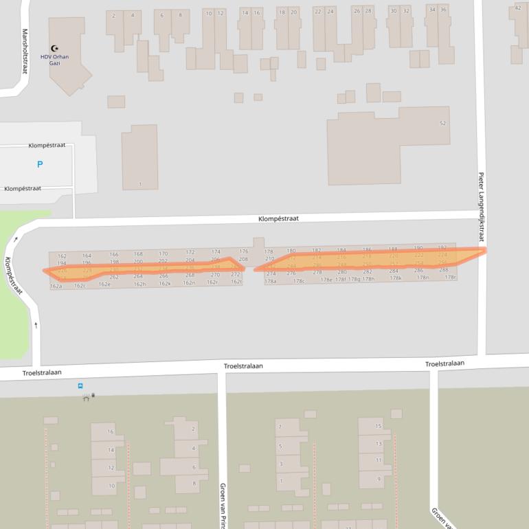 Kaart van postcodegebied 9602RG.