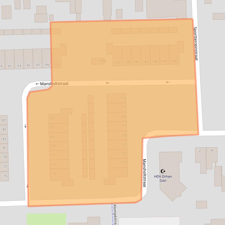 Kaart van postcodegebied 9602SE.