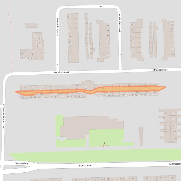 Kaart van postcodegebied 9602SH.
