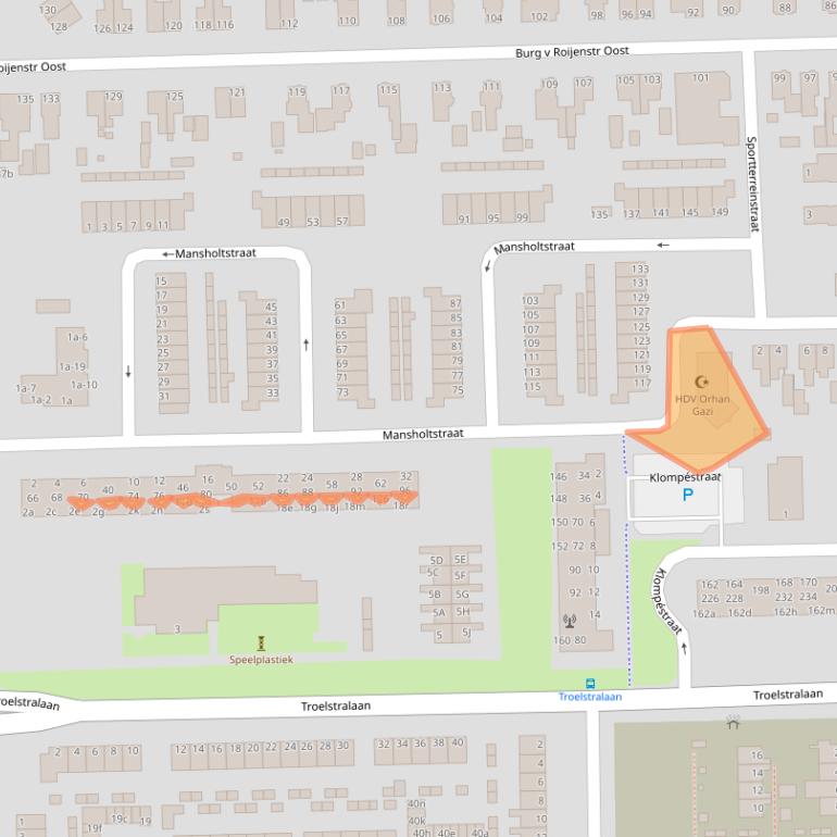 Kaart van postcodegebied 9602SJ.