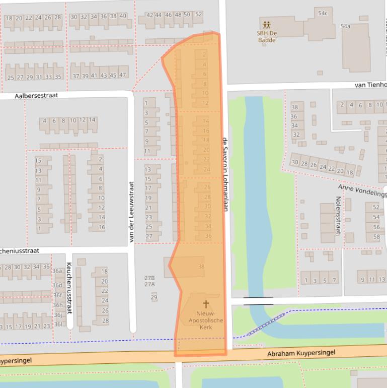 Kaart van postcodegebied 9602TJ.