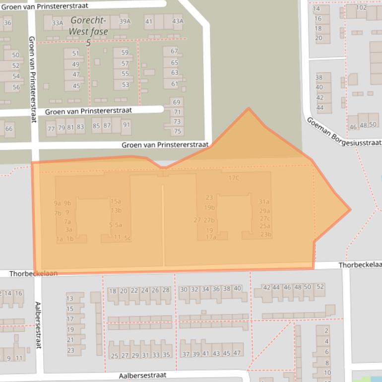 Kaart van postcodegebied 9602TL.