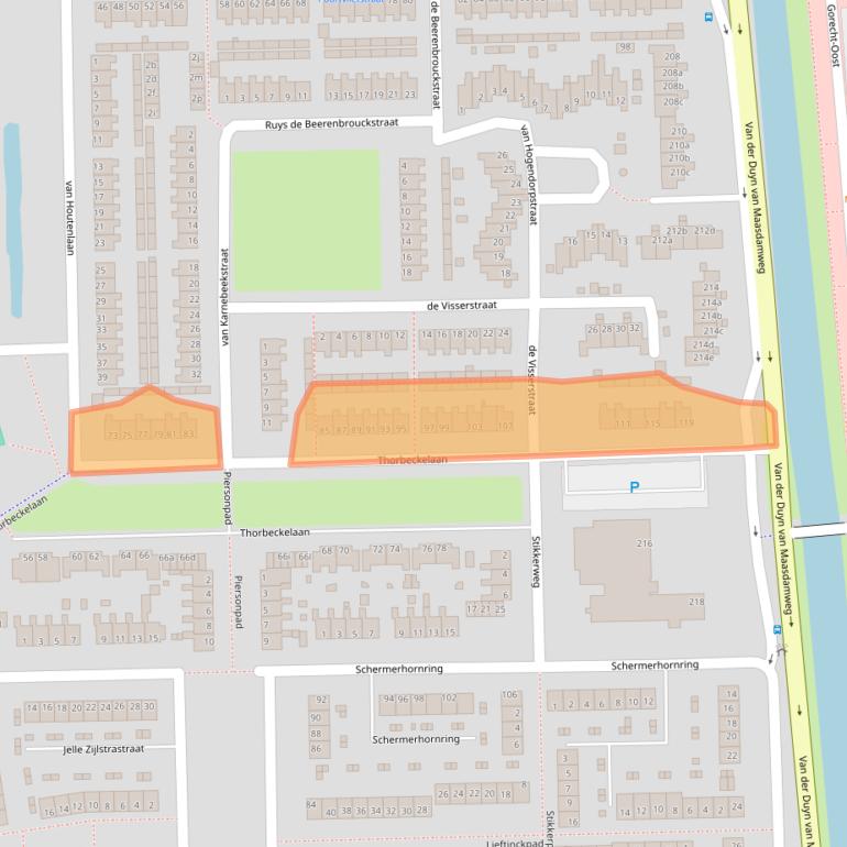 Kaart van postcodegebied 9602TN.