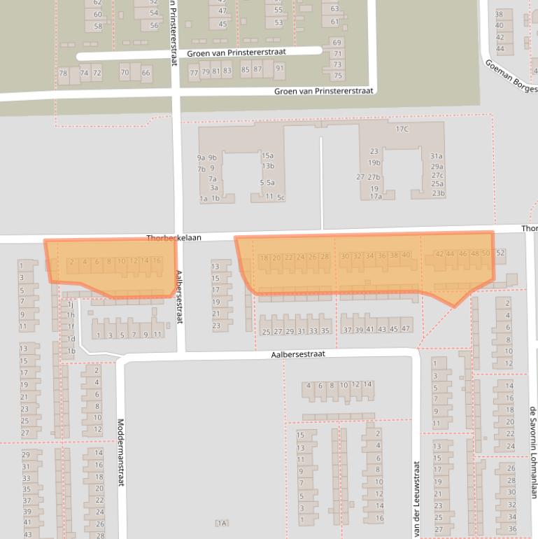 Kaart van postcodegebied 9602TP.