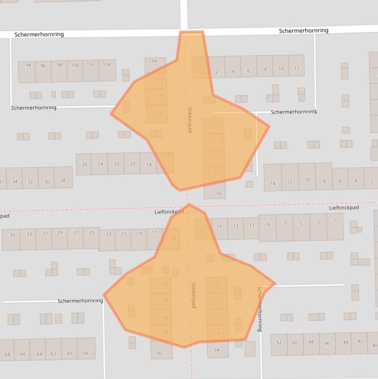 Kaart van postcodegebied 9602TT.