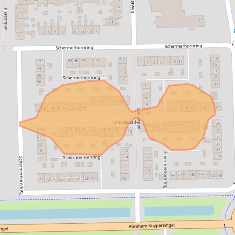 Kaart van postcodegebied 9602TV.