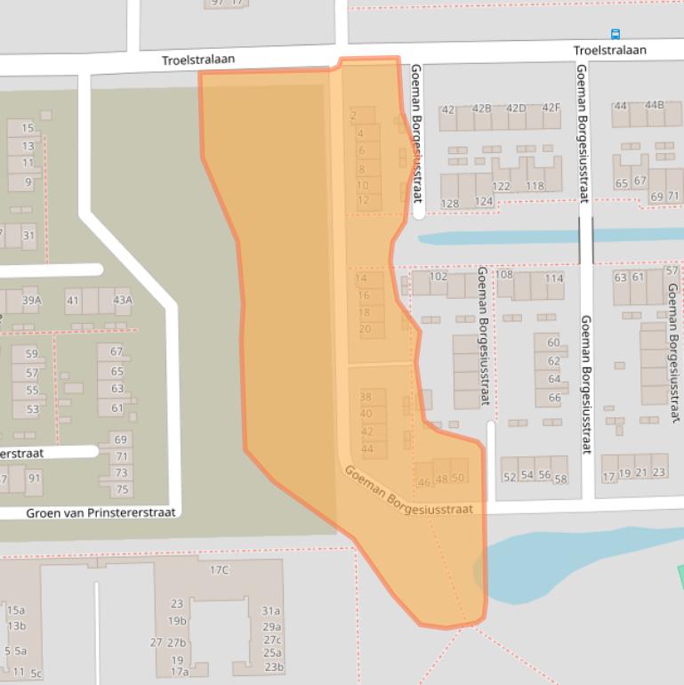 Kaart van postcodegebied 9602VC.