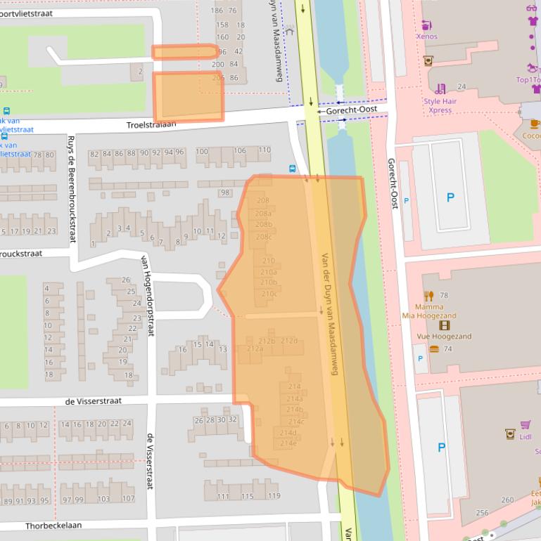Kaart van postcodegebied 9602VS.