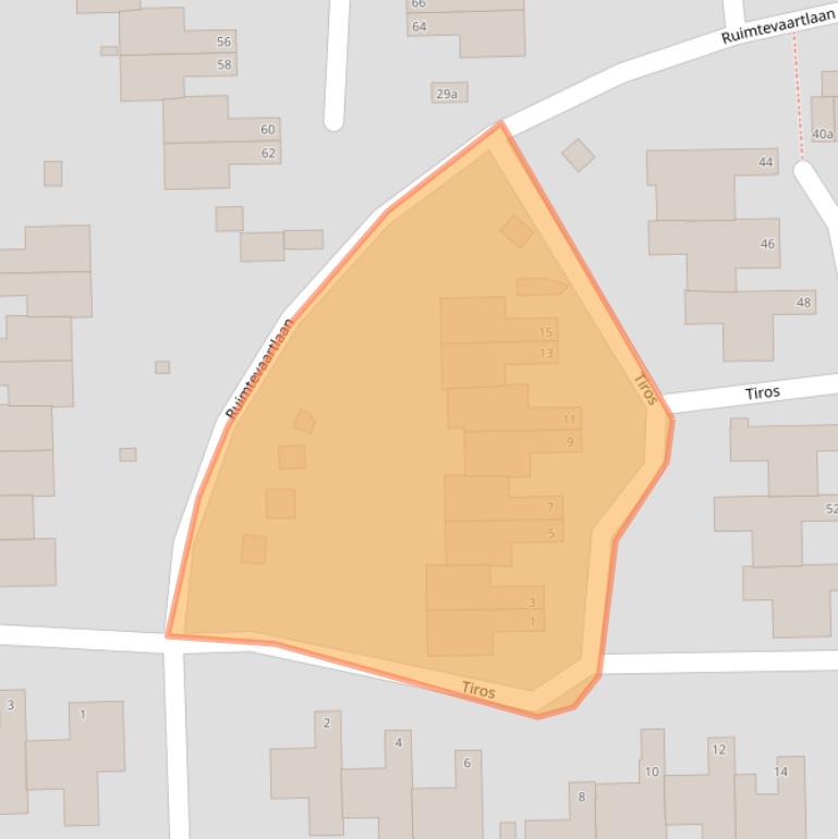 Kaart van postcodegebied 9602WE.