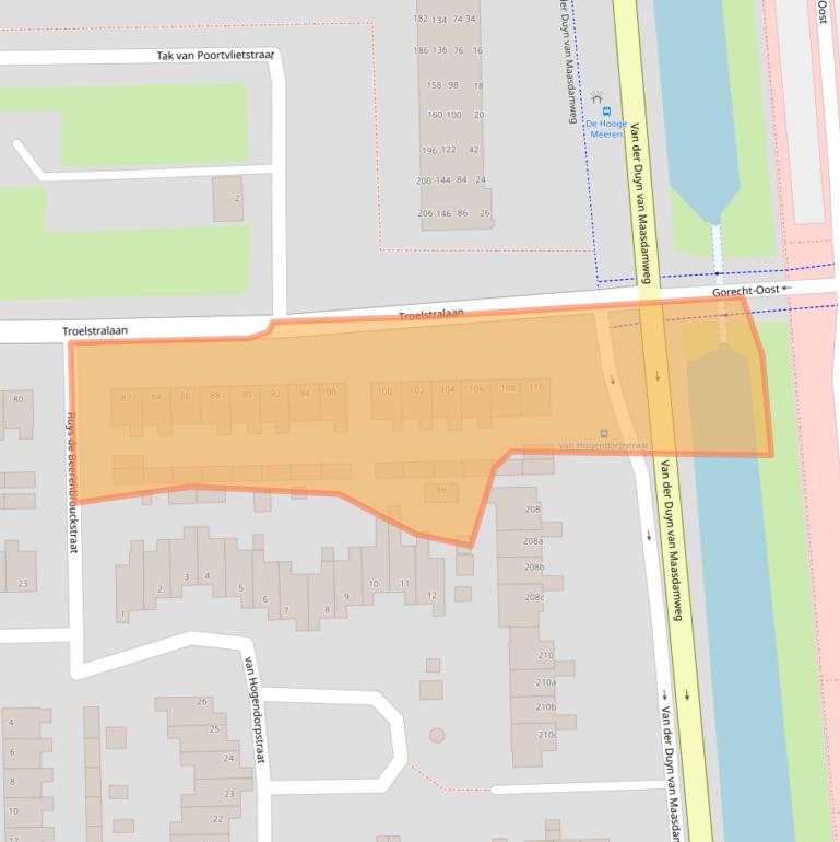 Kaart van postcodegebied 9602XC.