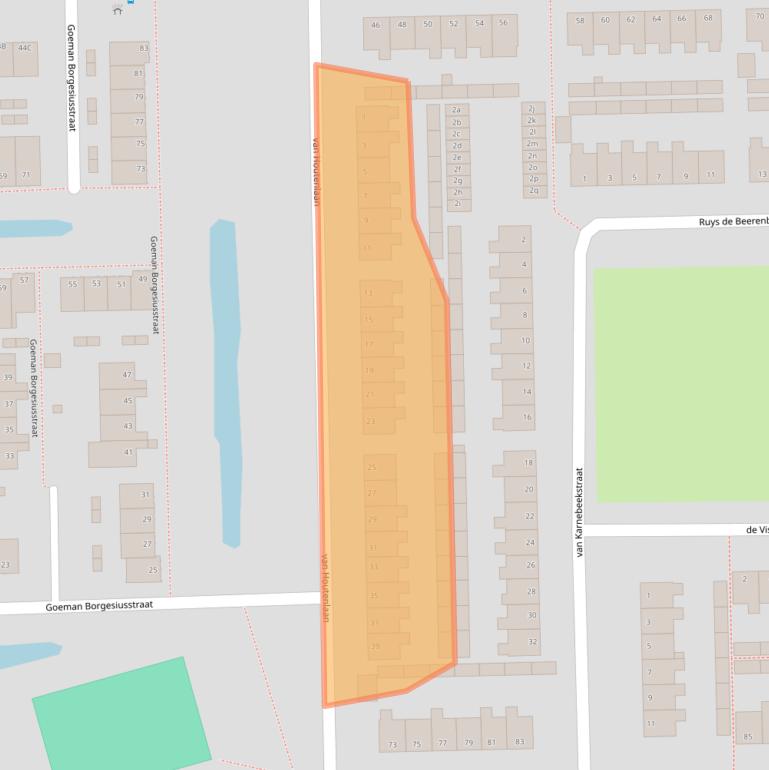 Kaart van postcodegebied 9602XM.
