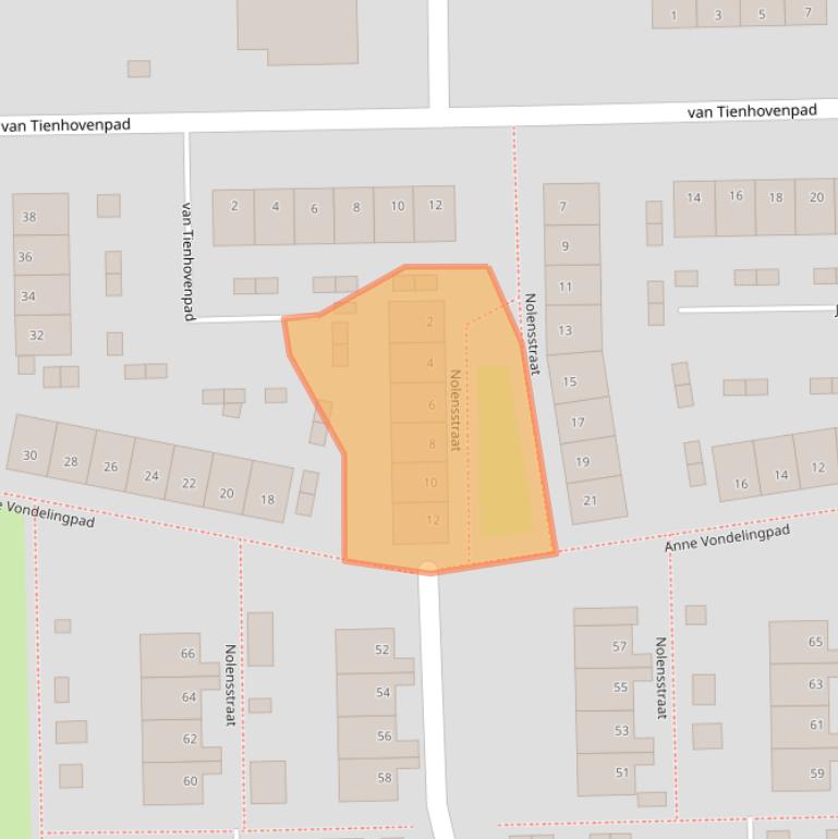 Kaart van postcodegebied 9602XV.