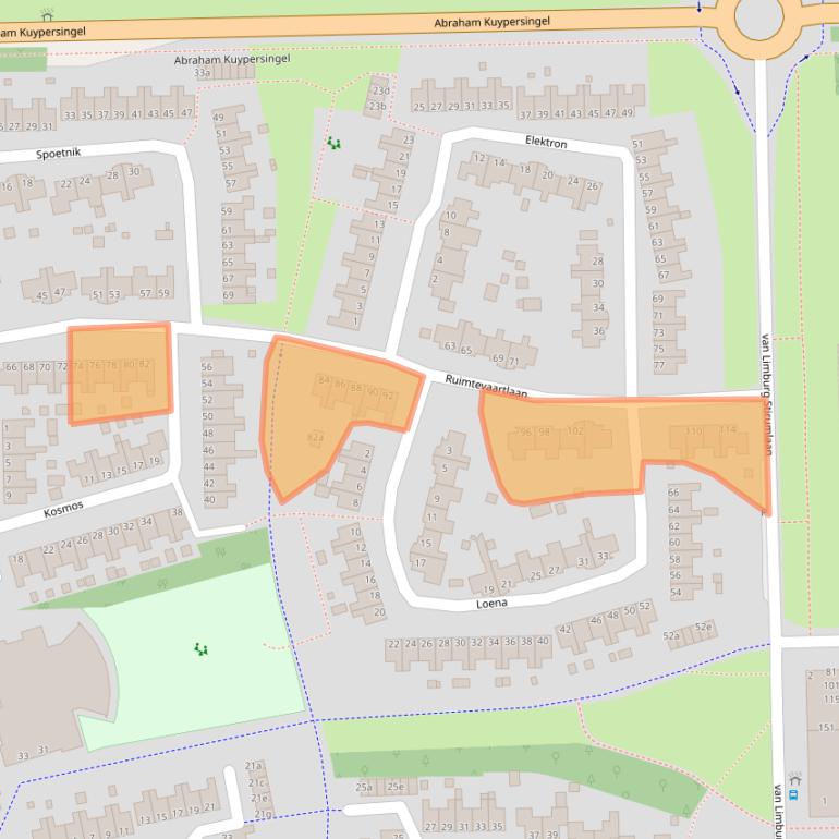 Kaart van postcodegebied 9602ZG.