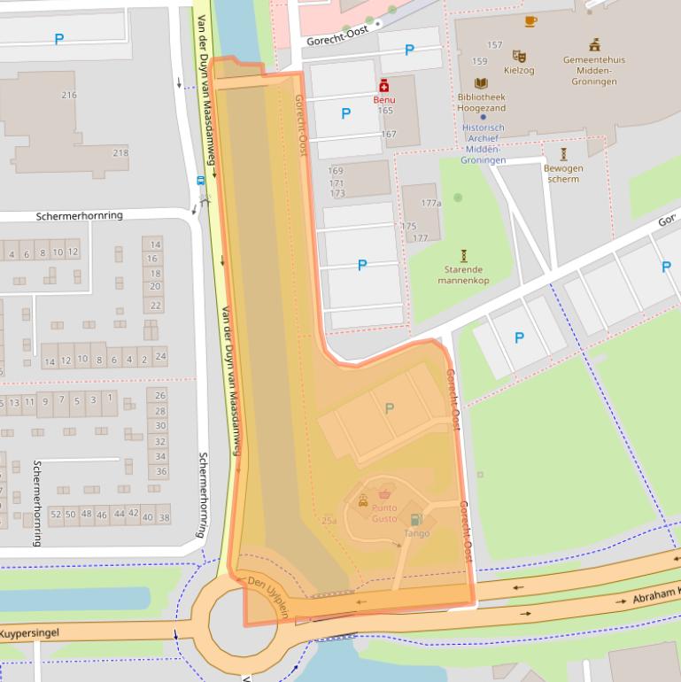 Kaart van postcodegebied 9603AK.