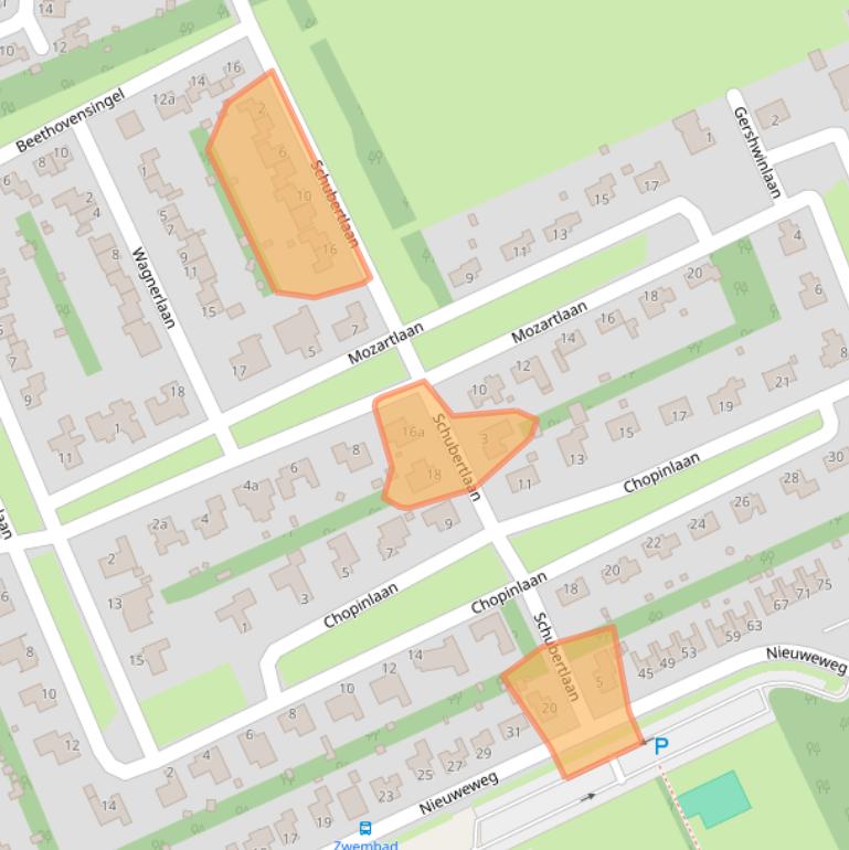 Kaart van postcodegebied 9603AX.