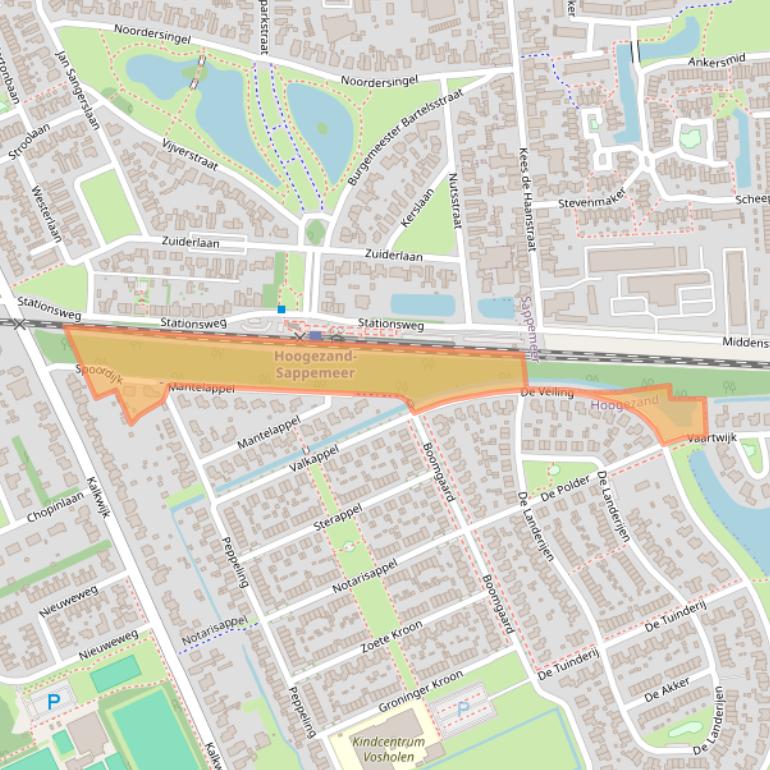 Kaart van postcodegebied 9603BA.