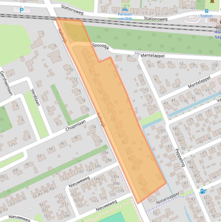 Kaart van postcodegebied 9603BB.