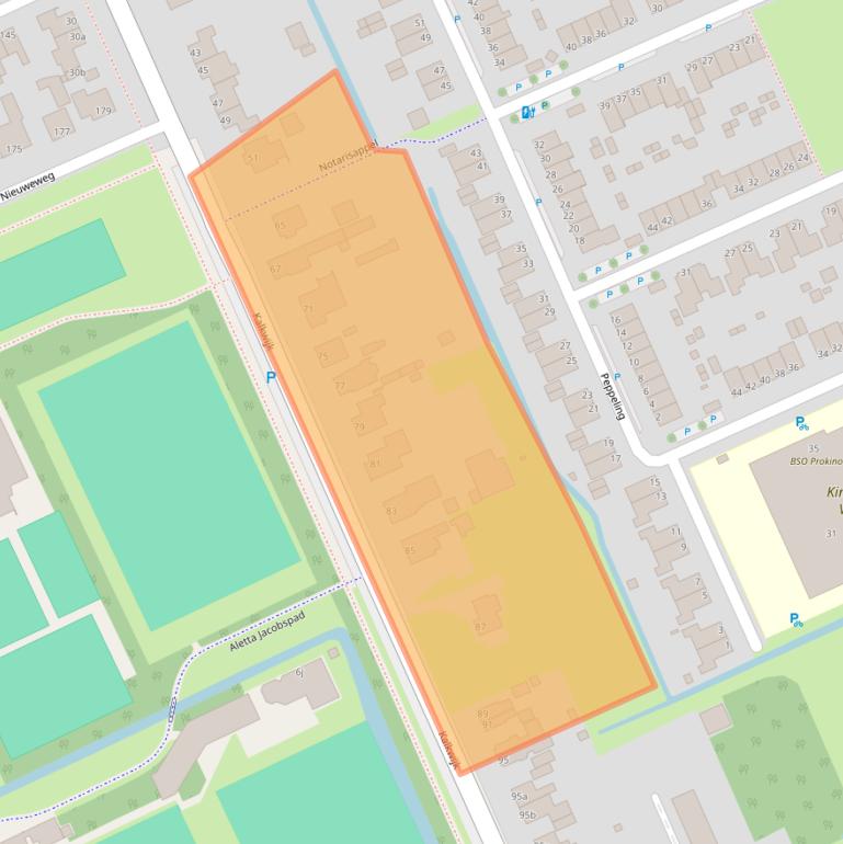 Kaart van postcodegebied 9603BC.