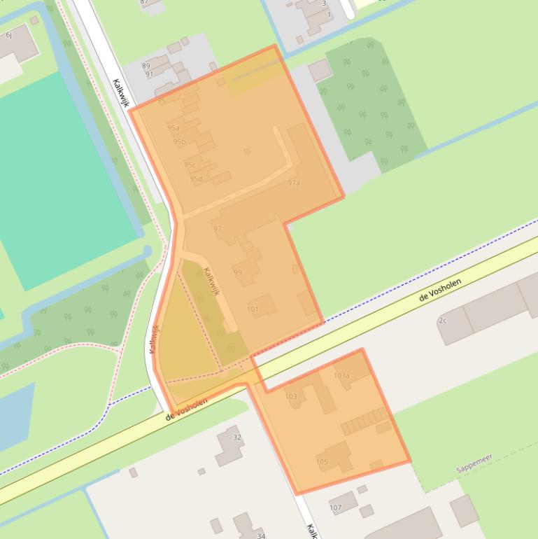 Kaart van postcodegebied 9603BD.