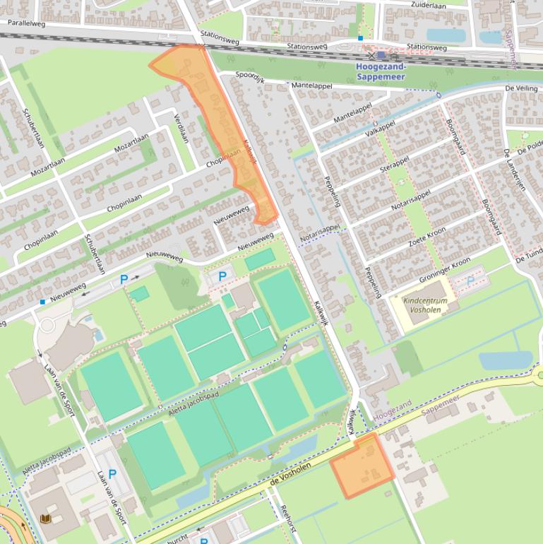 Kaart van postcodegebied 9603BE.