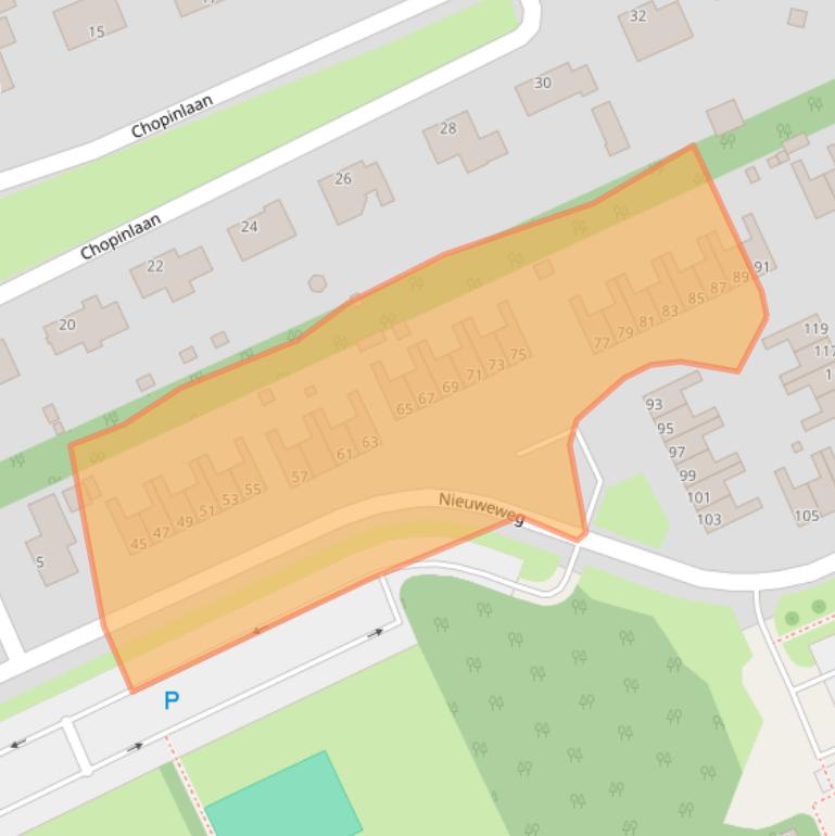 Kaart van postcodegebied 9603BH.