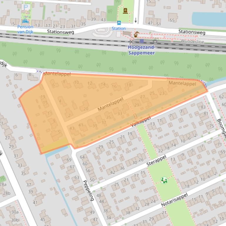 Kaart van postcodegebied 9603HA.