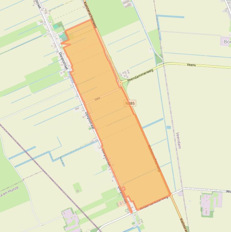 Kaart van postcodegebied 9605PN.