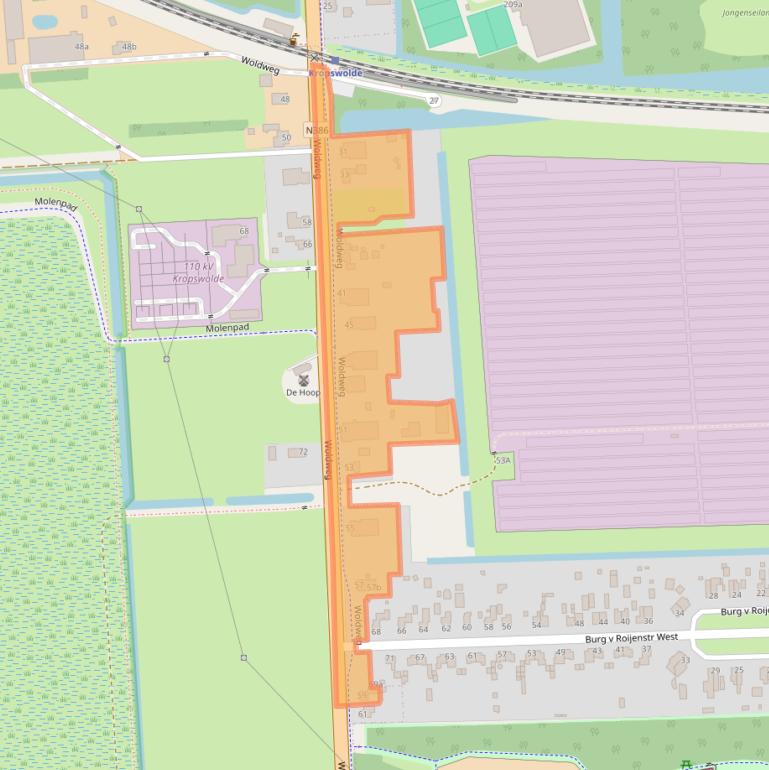 Kaart van postcodegebied 9606PA.