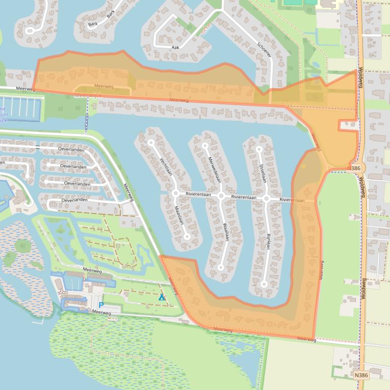 Kaart van postcodegebied 9606PN.