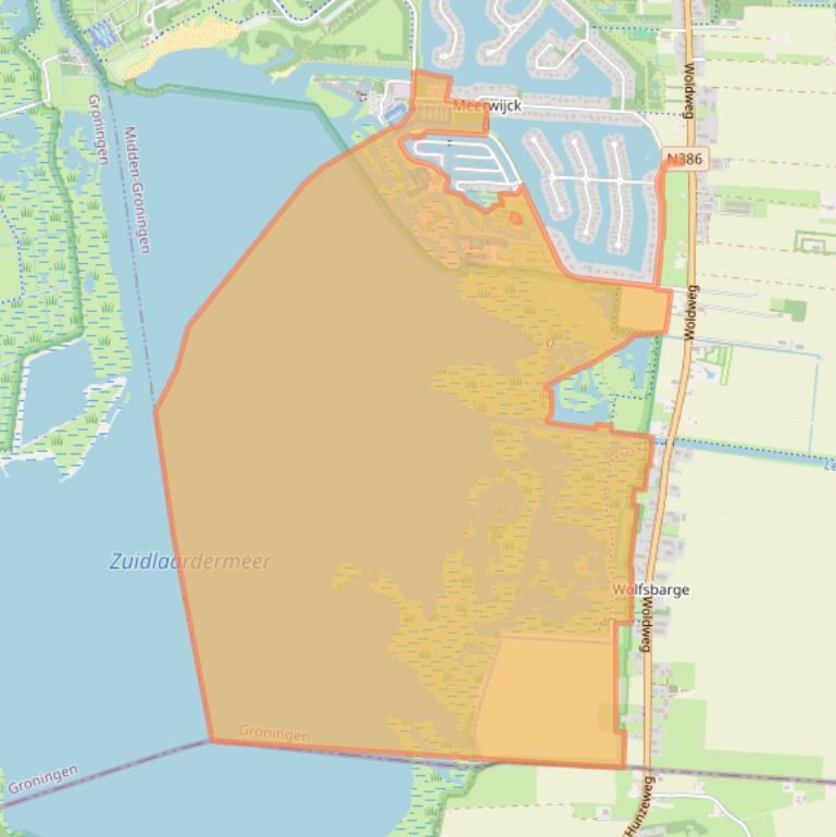 Kaart van postcodegebied 9606PP.