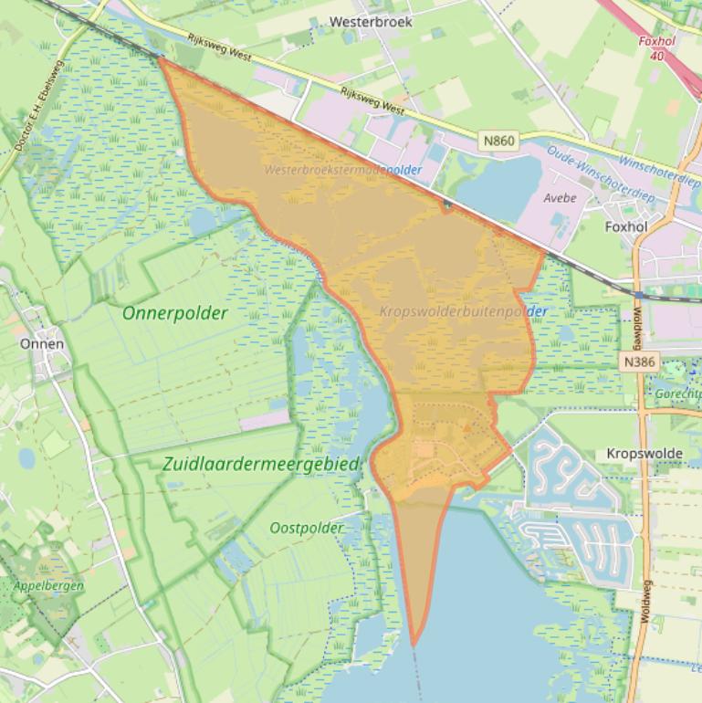 Kaart van postcodegebied 9606PR.