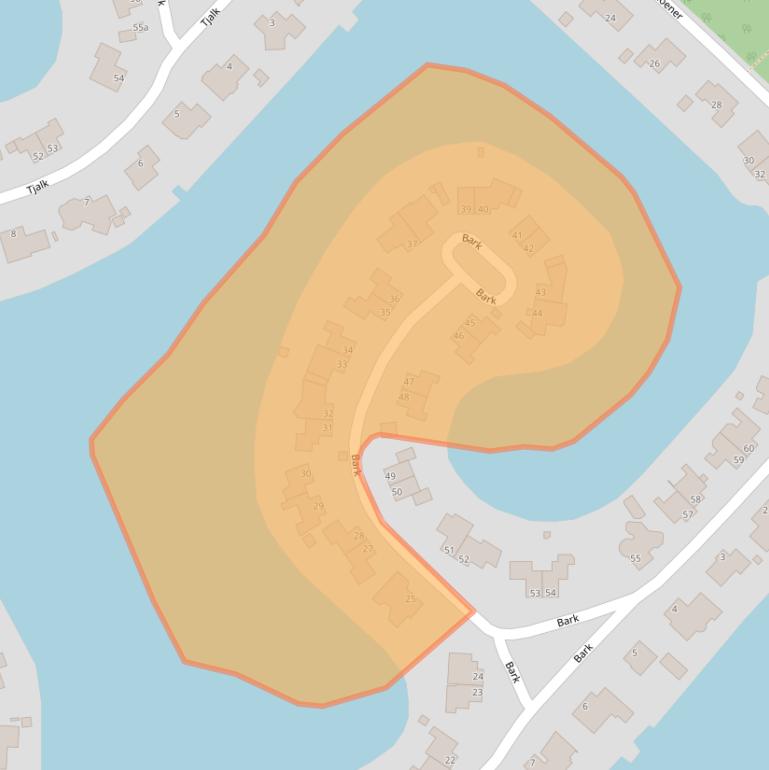 Kaart van postcodegebied 9606RB.