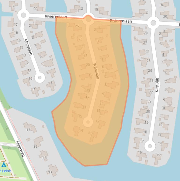 Kaart van postcodegebied 9606RM.