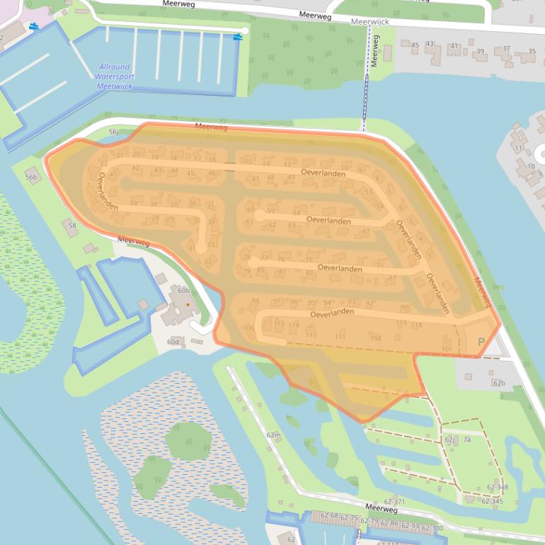 Kaart van postcodegebied 9606RR.