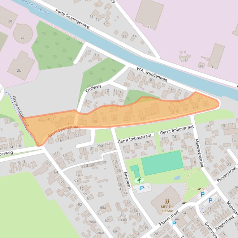 Kaart van postcodegebied 9607PD.